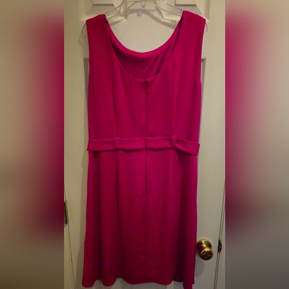 Donna Ricco Fuchsia Midi Dress - Size 12 - Picture 2 of 8